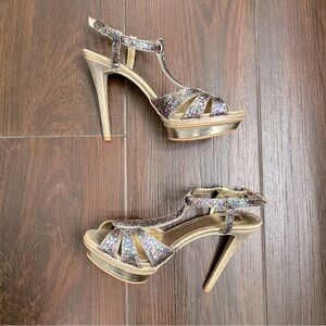 Falchi by Falchi multi-color glitter high heels 👠